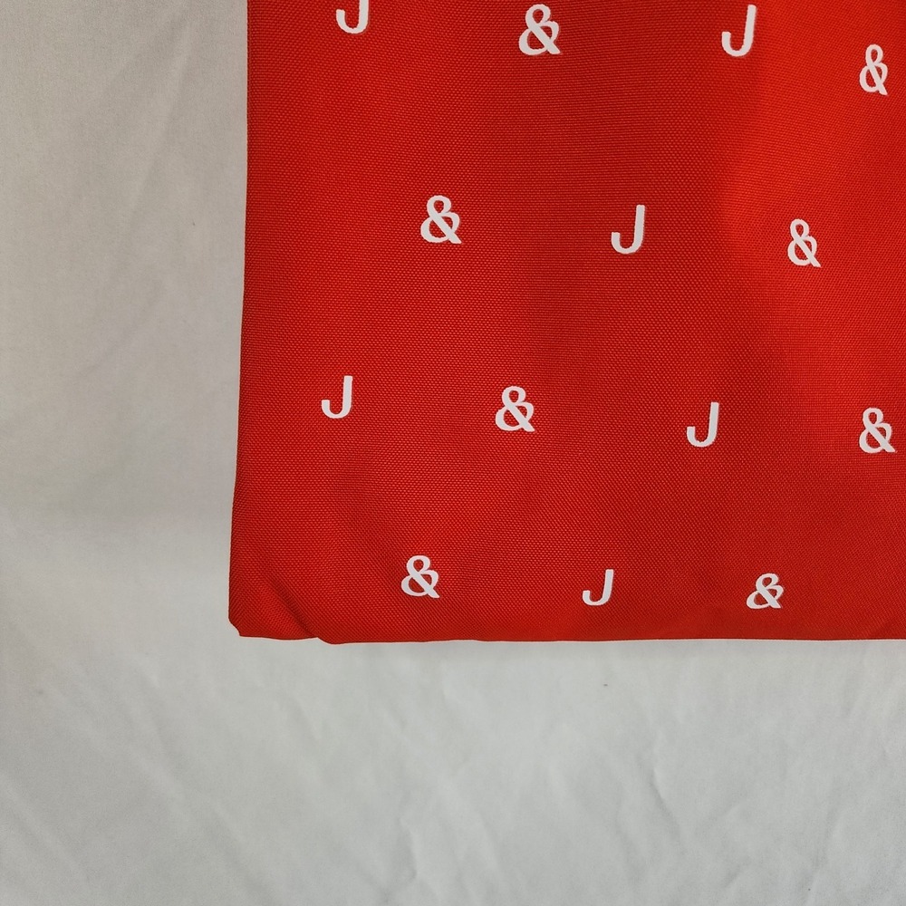Johnson & Johnson Logo Red Tote Bag Weekend Grocery Shopping Beach 17.5" x 15.5" - Picture 4 of 8